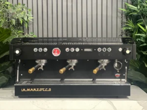 La Marzocco Linea PB 3 Group Black with Gold Pesado & Gold Logo - Used